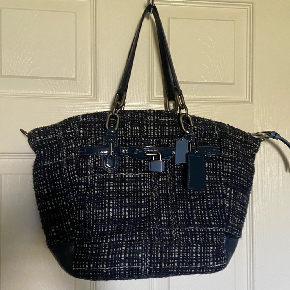 Coach Chelsea Emerson tweed satchel